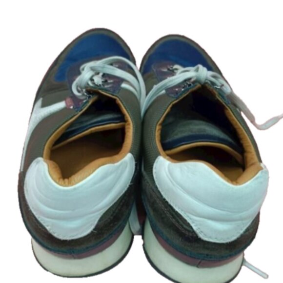 Dsquared2 Men's Low Top Sneakers Black Blue Leather US 11 EU 44 Designer Shoes - Picture 5 of 10